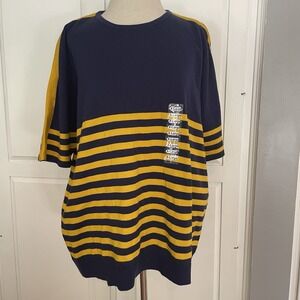 NWT Emerson Street Clothing West‎ Virginia Mountaineers Short Sleeve Sweater XL